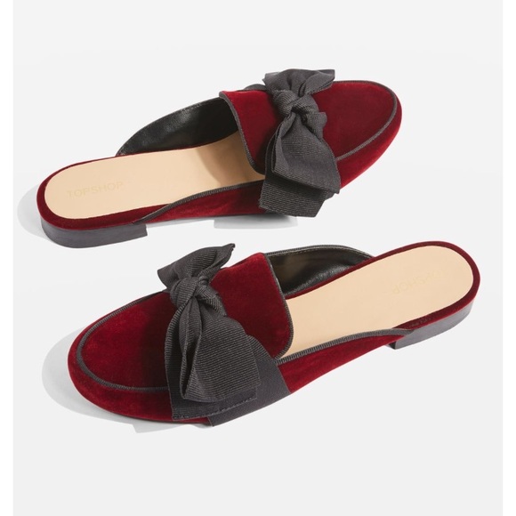 Topshop Shoes - 🎄MAKE OFFER🎄Topshop Luna Bow Open Back Loafers